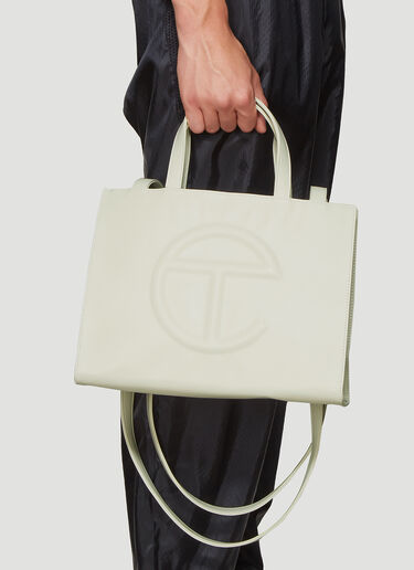 Telfar Medium Shopping Bag White tel0338003