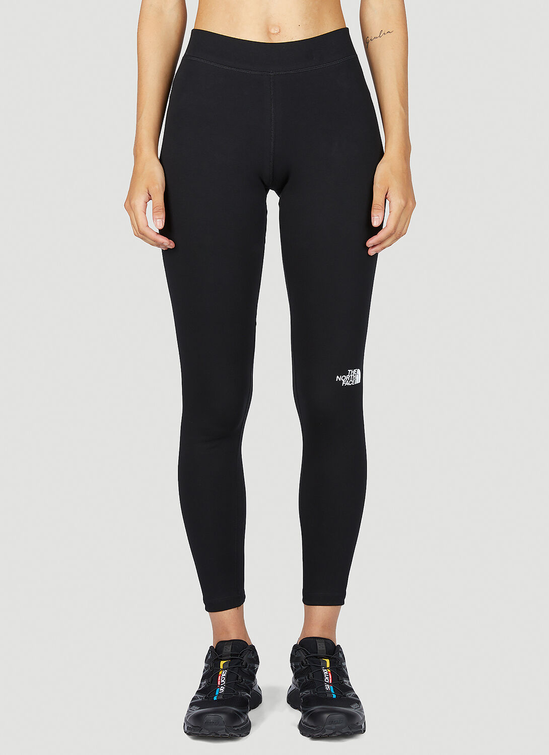 Shop The North Face Logo Print Leggings In Black