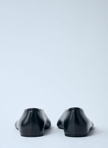 Jil Sander レザーバレエパンプス  ブラック jil0259021
