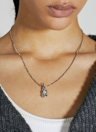 Alan Crocetti Mini Gem In Heat Necklace Silver acr0354007