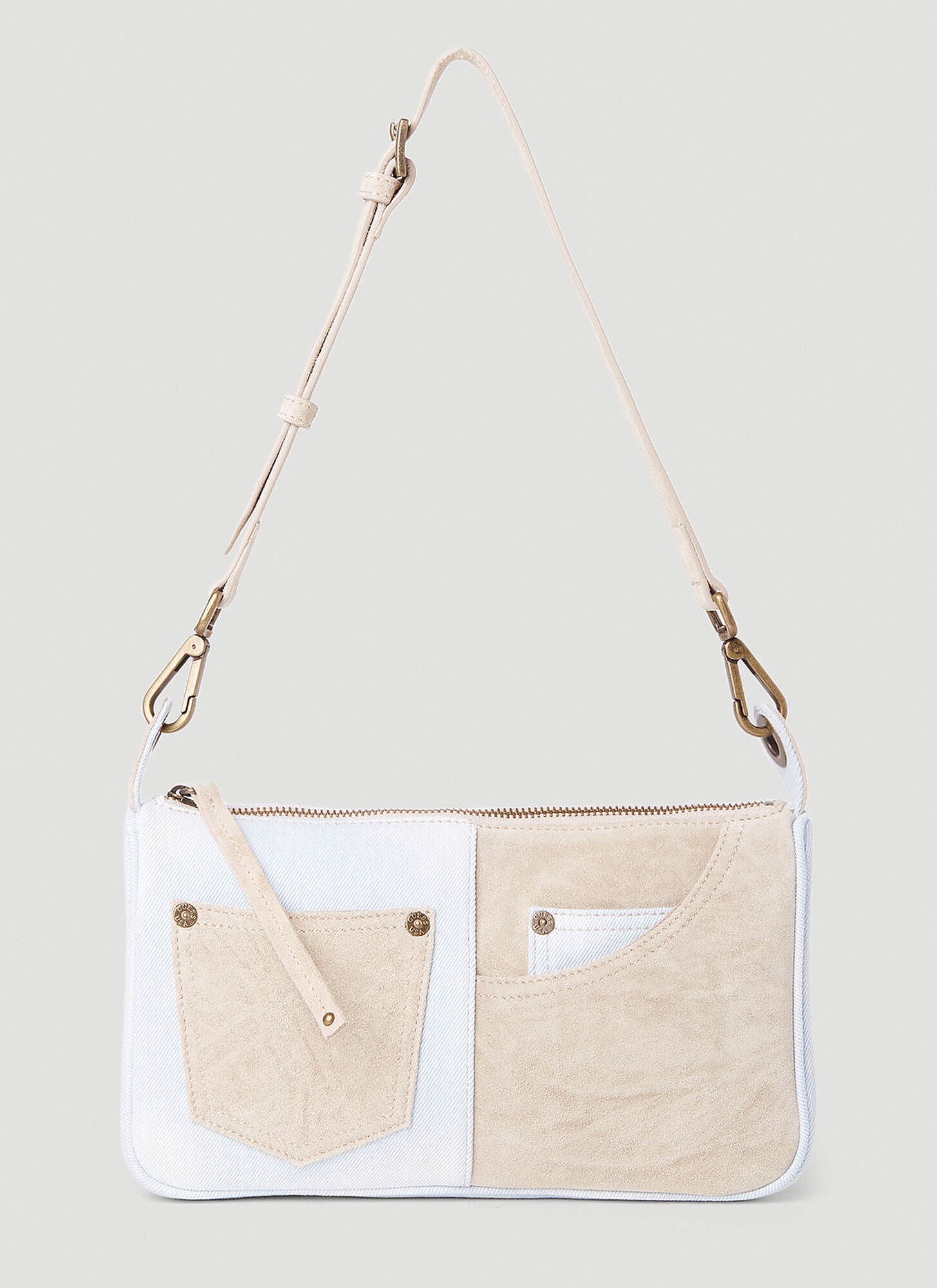 Guess Usa Baguette Shoulder Bag In Beige