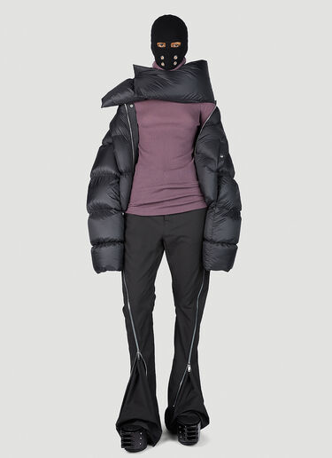 Rick Owens 골지 폴디드 넥 스웨터 퍼플 ric0253026
