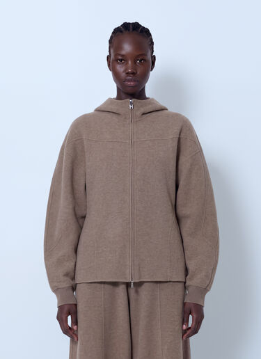LN-CC® - Max Mara: Hooded Wool-Blend Sweatshirt - Beige Max Mara Hooded Wool-Blend Sweatshirt Beige max0266203