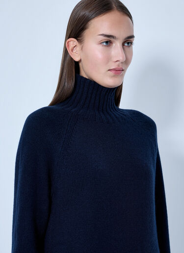 LN-CC® - Max Mara: High-Neck Wool and Cashmere Sweater - Navy Max Mara High-Neck Wool and Cashmere Sweater Navy max0266093
