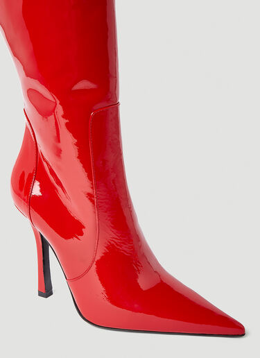 Blumarine Patent High Heeled Boots Red blm0249012
