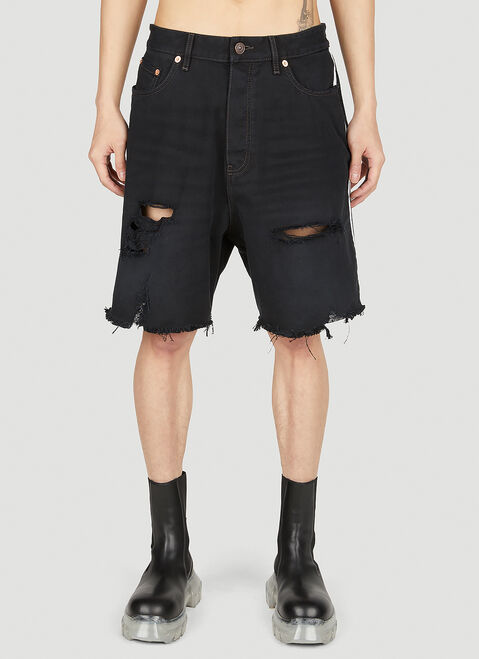 Balenciaga x adidas Striped Baggy Shorts Grey axb0151021
