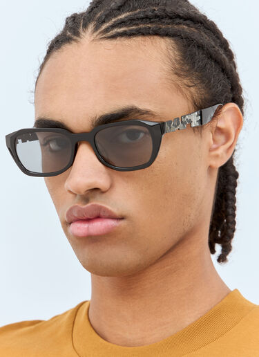 A BATHING APE® #2 Rectangular Sunglasses Black bap0155008