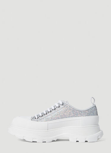 Alexander McQueen Glitter Tread Slick Sneakers Silver amq0252011