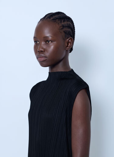 LN-CC® - Pleats Please Issey Miyake: July Pleated Midi Dress - Black Pleats Please Issey Miyake July Pleated Midi Dress Black plp0266060