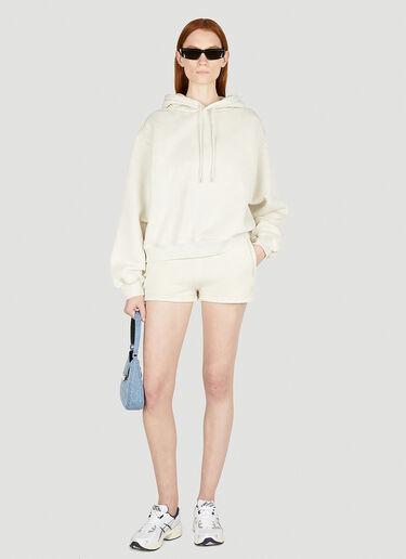 Alexander Wang Logo Sweat Shorts Cream awg0252011
