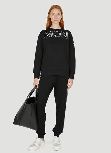 Logo Intarsia Track Pants Moncler Logo Intarsia Track Pants Black mon0250036