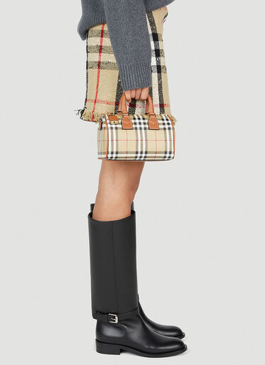 Burberry Check Mini Bowling Bag Beige bur0253088