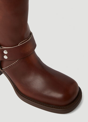 Miu Miu Motorcycle Boots Brown miu0250055