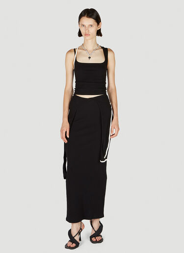 Otto Ribbed Tank Top Ottolinger Otto Ribbed Tank Top Black ott0251004