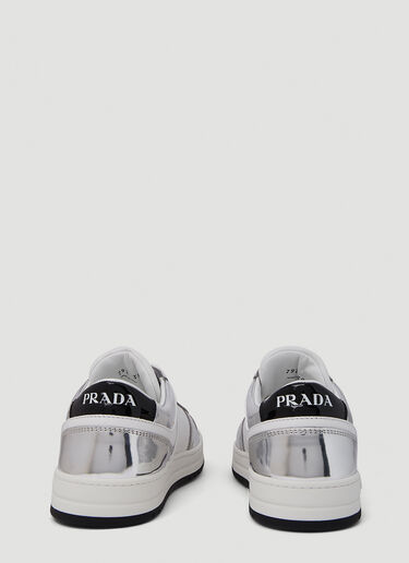 Prada Mirrored Downtown Sneakers Silver pra0251016