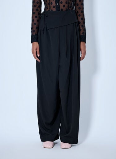 LN-CC® - Dries Van Noten: Parong Wide Pants - Black Dries Van Noten Parong Wide Pants Black dvn0264027