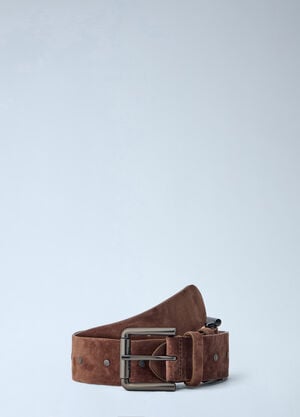 Max Mara Suede Finish Leather Belt Brown max0266229