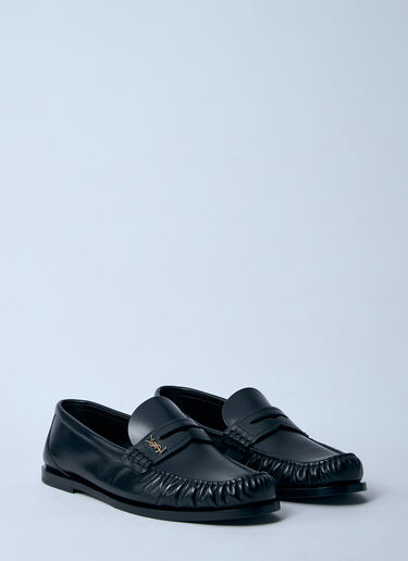 Saint Laurent Laurent Leather Loafers Black sla0260032