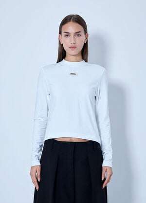 Jacquemus Le T-Shirt Gros Grain White jac0256036
