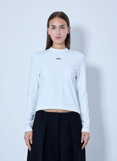 Jacquemus 르 티셔츠 그로 그랭 화이트 jac0256036