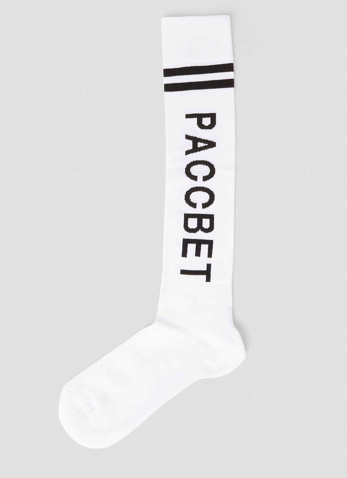 Rassvet High Logo Intarsia Socks In White