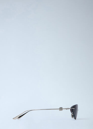 LN-CC® - Balenciaga: Nano Cat-Eye Sunglasses - Silver Balenciaga Nano Cat-Eye Sunglasses Silver bal0265050