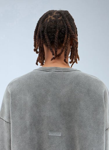 Logo Patch Sweatshirt Acne Studios Logo Patch Sweatshirt Grey acn0357002