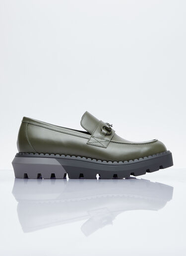 Gucci Horsebit Leather Loafers Green guc0154021