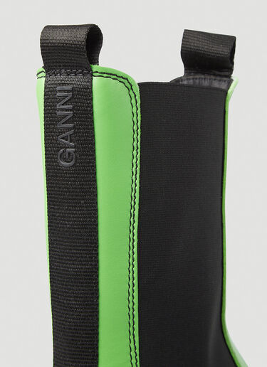 GANNI Mid-Calf Chelsea Boots Green gan0246091