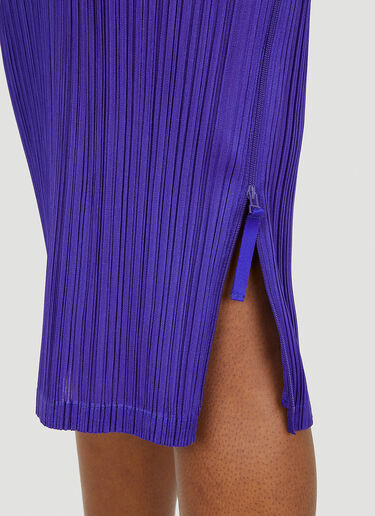 Pleats Please Issey Miyake Mid Length Dress Purple plp0248028