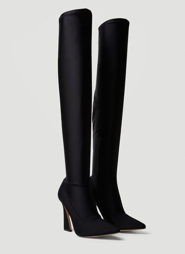 Gianvito Rossi Aura Lycra Heeled Boots Black gia0249022