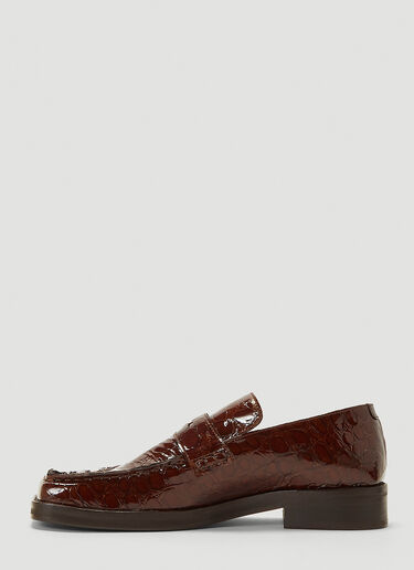 Martine Rose Roxy Embossed Loafers Brown mtr0242016