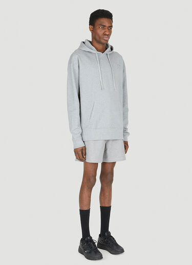 More Joy Logo Embroidered Hooded Sweatshirt Grey mjy0347017