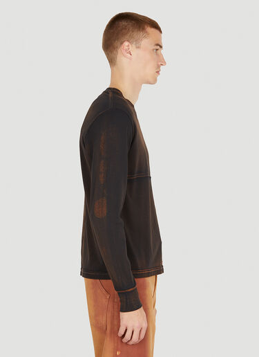 Eckhaus Latta Lapped Long Sleeve T-Shirt Black eck0151002