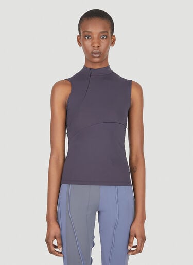 Mainline:RUS/Fr.CA/DE Mock Neck Tank Top Blue mai0246006