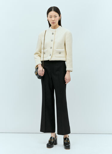 Gucci 울 인터로킹 G 테일러드 팬츠  블랙 guc0255182