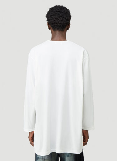 Yohji Yamamoto Printed Long-Sleeved Top White yoy0144008