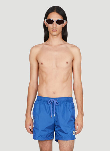 로고 패치 스윔 쇼츠 Moncler 로고 패치 스윔 쇼츠 블루 mon0153040