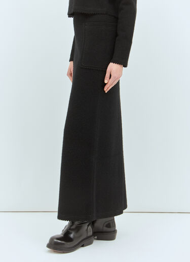 Max Mara Wool And Cashmere Long Skirt Black max0258042