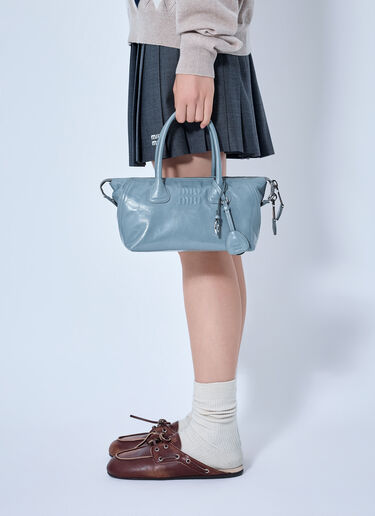 LN-CC® - Miu Miu: レザートップハンドルバッグ - グレー Miu Miu レザートップハンドルバッグ グレー miu0266104