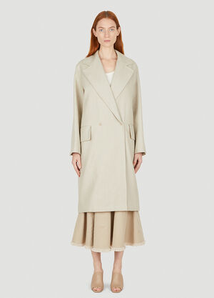 Max Mara Mescal Double Breasted Coat Cream max0255001