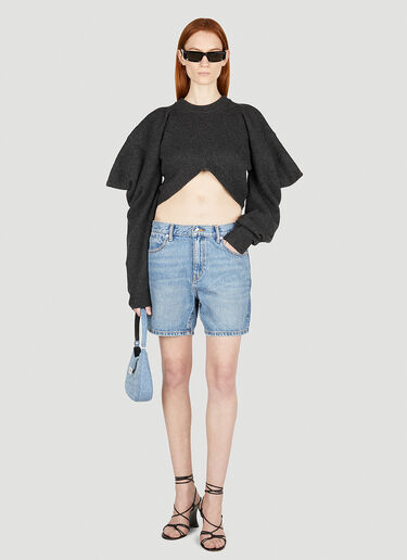 Alexander Wang Inverted Cropped Sweater Black awg0251005