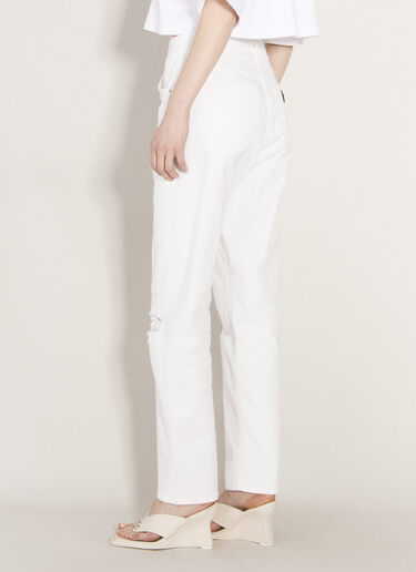 Dolce & Gabbana 破洞五袋式牛仔裤 白色 dol0255007