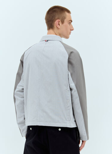 Thom Browne Seersucker Panels Field Jacket Grey thb0156006