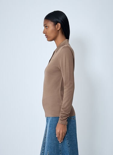 Lacoste Silk Polo Shirt Camel lac0262006