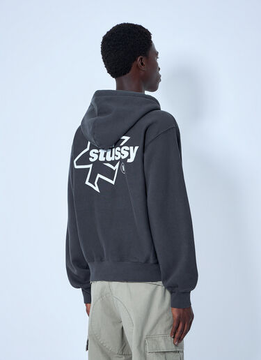 LN-CC® - Stüssy: Surf Size Dyed Zip Hoodie - Grey Stüssy Surf Size Dyed Zip Hoodie Grey sts0164027