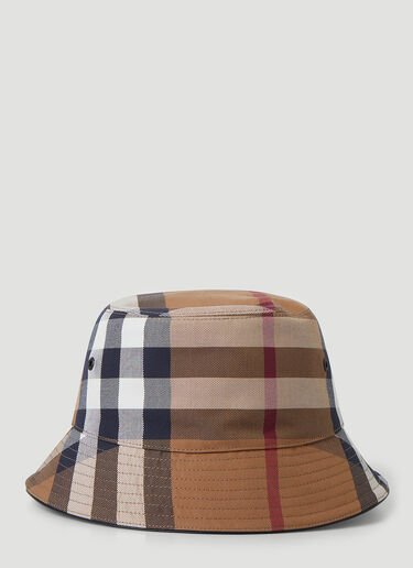 Check Bucket Hat Burberry Check Bucket Hat Brown bur0345005