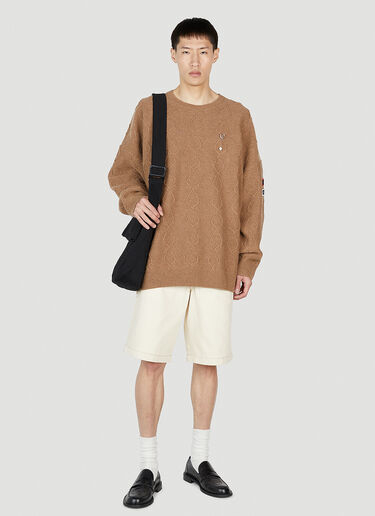 Raf Simons x Fred Perry Patched Oversized Sweater Camel rsf0152004