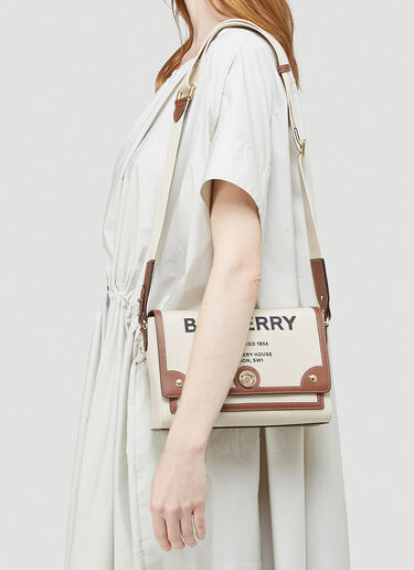 Burberry Note Canvas Shoulder Bag Beige bur0243108