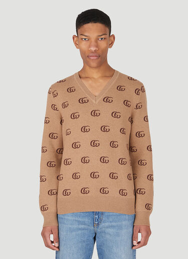 Gucci GG 자카드 스웨터 베이지 guc0147031